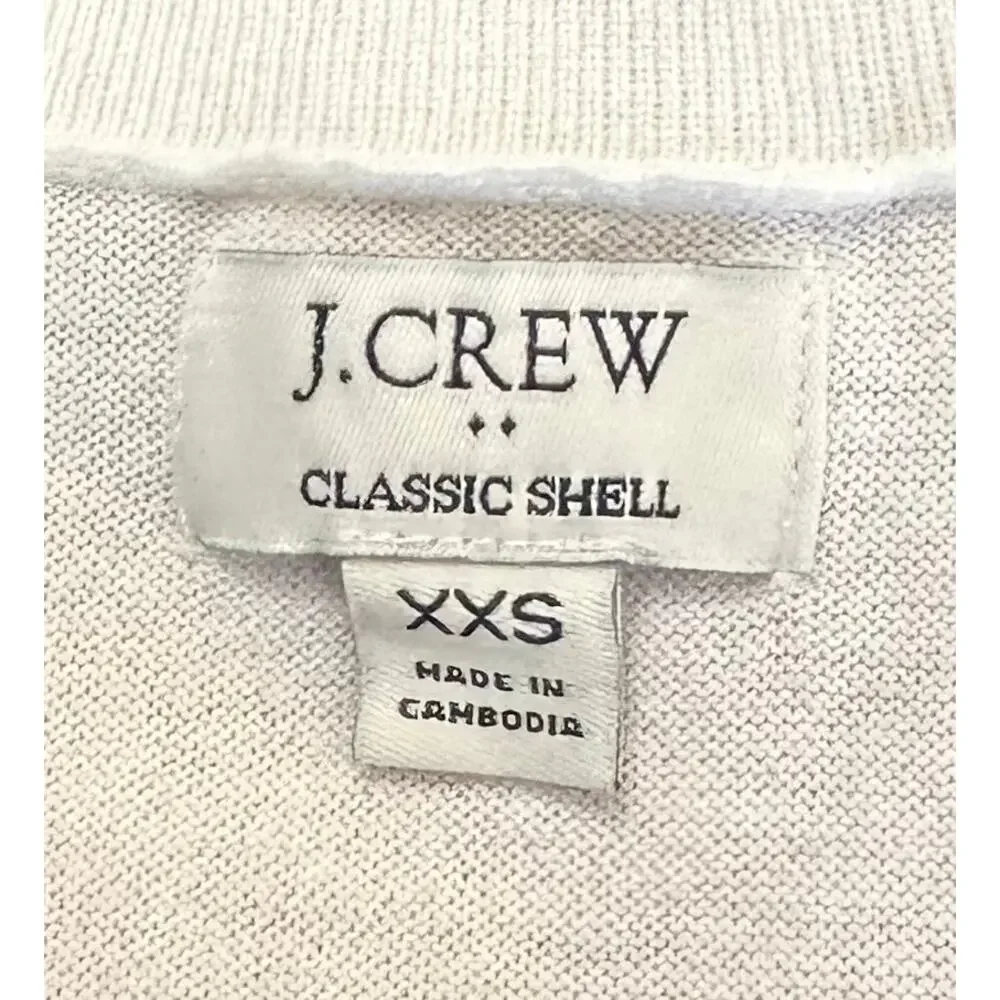 J. Crew Sweater Shell in Classic Cotton White BO375 Size XXS - Picture 11 of 13